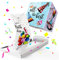 Notta&Belle FEEL LOVE EVERY MINUTE «BOOM!» Biglietto di Auguri Esplosivo Coriandoli Happy Birthday (bianco - palloncini), Buon Compleanno Sorpresa
