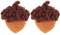 FINGERINSPIRE 2 Stück Eichel Ornamente 67x46x41 mm Wollgarn Eichel Häkelanhänger Braune Nüsse Hängeanhänger Häkel Hängeanhänger Handgefertigte Eichel Dekoration Für Heimwerker Basteln Auto Spiegel