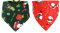 JTKREW 2er Pack Weihnachts-Haustier-Bandanas Hundehalstücher und Dreieckstücher in festlichem Design