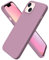 ORNARTO Custodia Compatibile con iPhone 13 Cover 6,1”, Protezione Completa Cover Sottile in Silicone Liquido in Gomma Gel Morbida con Fodera in Microfibra 6,1 pollici-Viola Lilla