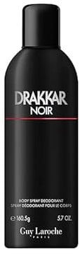 Guy Laroche Drakkar Noir, Spray pour le Corps pour Homme, Parfum de Soirée Masculin Frais et Classique, Notes d'Agrumes, Baies Épicées et Bois de Santal, 200 ml