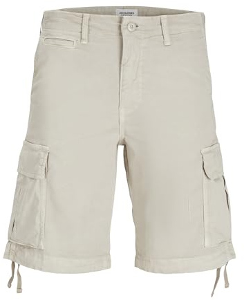 JACK&JONES Herren JPSTCOLE JJTUCKER Cargo SN Shorts, (DE/NL/SE/PL, Alphanumerisch, S, Regular, Regular, silver cloud)
