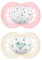 MAM Original Succhietto 16+ Mesi (Set da 2), Ciuccio MAM 16 36 mesi silicone con tettarella ortodontica, Kit da 2 accessori neonato con pratico porta ciuccio sterilizzatore, Rosa/Neutro