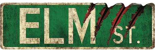 flinelife Wooden Elm Street Sign,16X6, Horror Movie Sign - Perfect For Horror Movie Lovers Sign Gift