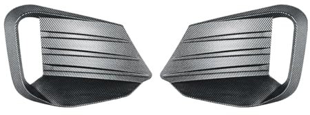 HOLIV Für 3er G20 G21 LCI MS&port 2023 2024 Frontstoßstange Seitliche Lüftungsschlitze Spoilergrillabdeckung Zierleiste Kühlergrills für die Front von Autos(Kohlefaser-Look)