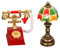 Sharplace Puppenhaus-Miniatur-Lampe und Wählscheiben-Telefon-Set, Mini-Tischlampe, 1/12 Vintage-Miniatur-Telefonmodell für Partygeschenke, Foto-Requisiten, Mehrfarbig
