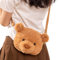 Asudaro Plüschbraune Bärentasche,20 cm x 15 cm Plüsch Bär Tasche Plüsch Umhängetasche Damen Plüsch Tasche Puffer Bag Kawaii Puffy Aesthetic Flauschige Tasche Plüschtasche Schultertasche