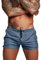 TMEOG Badehose für Herren Schnelltrocknend Badeshorts Kurz Herren Badehose Männer Schwimmhose Boxer Badepants Wassersport Kurze Hose Schwimmshorts mit Reissverschluss(BlauGrau, XL)
