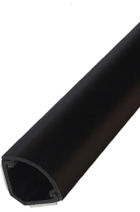 Kit de goulottes noires pour plinthe et plafond 12 mm x 5 mm x 12 mm