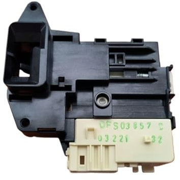 IATKIDTL Interruptor De Retardo De Bloqueo Electrónico De Puerta De Lavadora De Tambor (4 Enchufes), Compatible con LG, DFS03857 EBF62534402, Repuesto De Interruptor De Bloqueo De Puerta De Lavadora.
