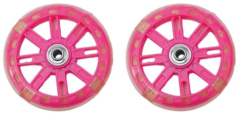 Serenophile LED Scooter Räder 110mm mit blinkenden Lichtern, PU Glow in the Dark Reifen, ABEC-7 Kugellager, Leise Rolle für Kinderroller und Fahrräder