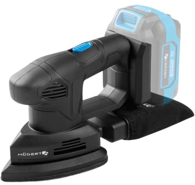 HÖGERT TECHNIK – Ponceuse Delta sans fil 18V, ponceuse triangulaire compacte pour bois, métal et plastique, ponceuse multifonction pour coins, bords et travaux de précision, sans batterie