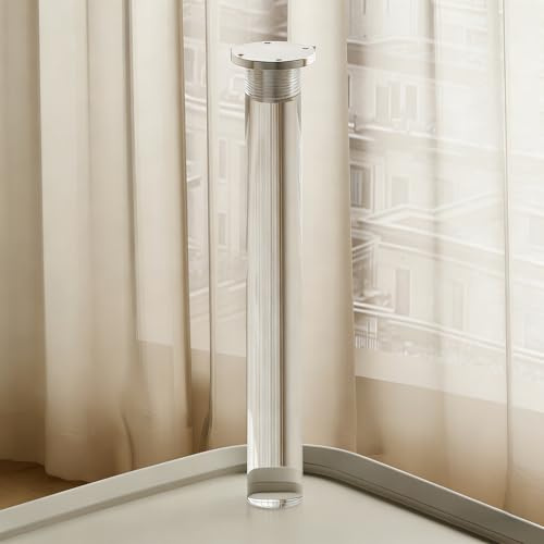 Pieds de Meuble en Acrylique Transparent, Pied de Table Reglable, Pieds de Table DIY Modernes for Chaise, Lit, Canapé, Commode, Sommier(35x5cm/13.7x1.9in)