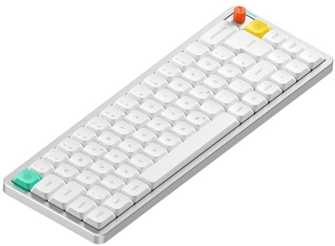nuphy Air65 V3 Hot-Swap kabellose mechanische Tastatur (Deutsches Layout | 68 Tasten, Low Profile Keyboard,mit Multifunktionsknopf,RGB-Beleuchtung, unterstützt Bluetooth/2,4 GHz/USB-C