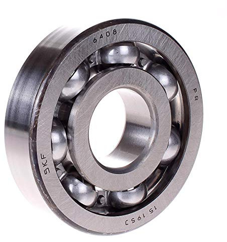 SKF 6408 Heavy Series Deep Groove Ball Bearing, Deep Groove Design, ABEC 1 Precision, Open, Steel Cage, Normal Clearance, 40mm Bore, 110mm OD, 27mm Width, 8210lbf Static Load Capacity, 143000lbf Dynamic Load Capacity