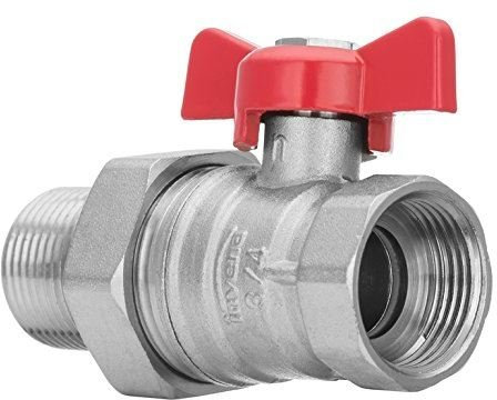 1BSP Wasserventil weiblichen x männlich mit Überwurfmutter Flügelgriff