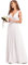 Ever-Pretty Robe de Bal Longue Femme Décolleté en V en Mousseline de Soie Classique Blanche 36