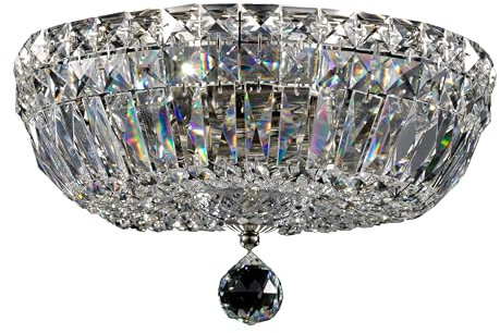 MAYTONI DECORATIVE LIGHTING Runde moderne Deckenleuchte NIckel, zahlreiche echte Kristalle in verschiedenen Größen, 3-flammig, exkl. E14 60W, 220V-240V