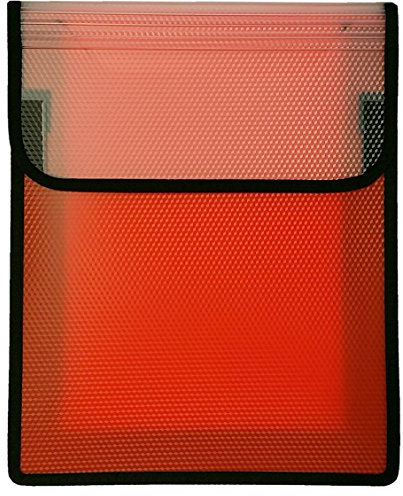 VELOFLEX Heftbox Velobag Ordnungsmappe A4, Klettverschluss (Rot, 1x Heftebox)