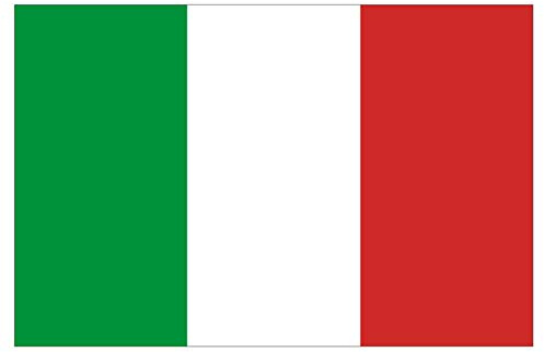 Supstick Set di 8 adesivi per bandiera di campagna italiana, formato 3 x 2 cm