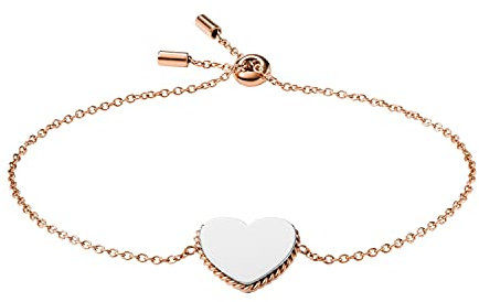 Fossil Damen-Gliederarmband Edelstahl roségoldfarben JF03644998