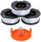 Poweka Trimmer Spool & Line Compatible with Black Decker Replace A6485 A6481 AF-100 ST5530-GB GLC3630L20-GB STC1820PC-GB BESTA530-GB BESTA525-GB with 1 String Trimmer Spool Cover Cap