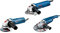 Bosch Professional Winkelschleifer-Set: GWS 22-230 J + GWS 1000 + GWS 750 (inkl.Zusatzhandgriff, Aufnahmeflansch, Spannmutter, Schutzhaube, Zweilochschlüssel)