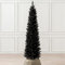 Christow Black Pencil Christmas Tree 6ft, Artificial Slim Spruce, Modern Indoor Xmas Decoration, Lifelike Forked Branches with PVC Needles, Easy Assembly with Stand, Tip Count 321 (skirt not included)