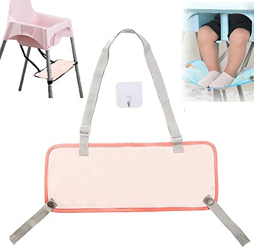 Hochstuhl-Fußstütze, Verstellbare Rutschfeste Strick Fußstütze für Babyhochstuhl, Fußhocker aus Stoff, Kompatibel mit Antilope Hochstuhl (rot)