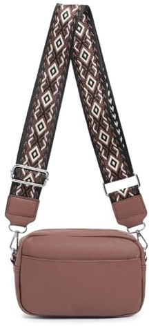 Damen Tasche Gürteltasche Brusttasche Umhängetasche Schultertasche Bauchtasche Crossbody Bag Hüfttasche Handtasche Abendtasche Kunstelder Braun