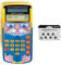 Texas Instruments Little Professor Rechentrainer (für Vor- und Grundschule, Solarbetrieben, mit 80.000 Rechenaufgaben) gelb-blau & Amazon Basics – LR44 Alkaline-Knopfzelle, 6 stück