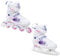 RAVEN 2in1 Schlittschuhe Inline Skates Inliner für Kinder Mädchen verstellbar (Meia, 28-32 (18,5cm-21cm))
