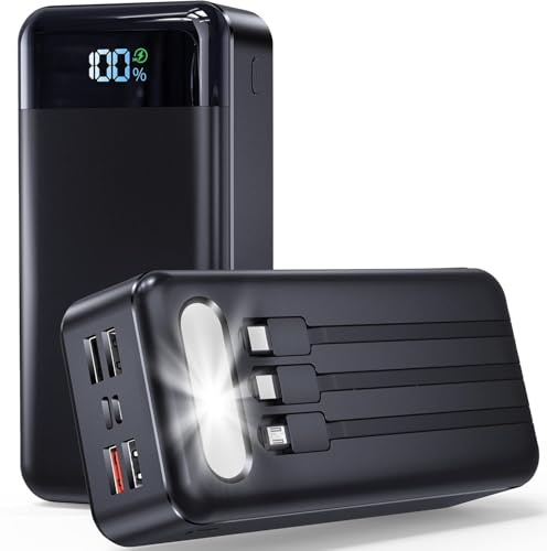 2026 30000mAh 45W Power Bank Portable Charger, Phone Charger External Battery Pack, 9 Charging Ports Battery bank With Smart LED Display,Flashlight, Newest skin feel streamline design