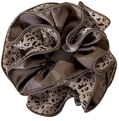 Chouchous élastiques à quatre couches cousus double face pour femmes en tissu doux et léger ornement de cheveux double couleur