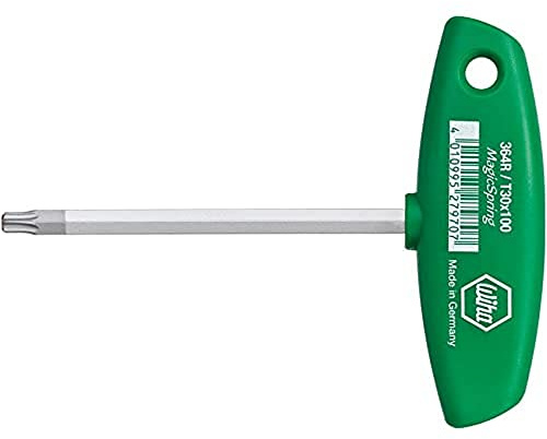 Wiha Stiftschlüssel mit Quergriff TORX® Festhaltemechanik Magicspring® mattverchromt (27968) T25 x 100 mm