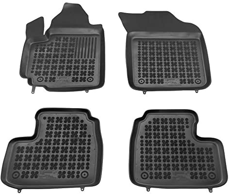 REZAW PLAST 202205 Fußmatten Set Gummimatten Vorne und Hinten Matten schwarz Kompatibel mit SUZUKI SWIFT III MZ, EZ