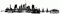 Samunshi® Berlin City Skyline Aufkleber Sticker Autoaufkleber Gedruckt - 20x4,6cm schwarz