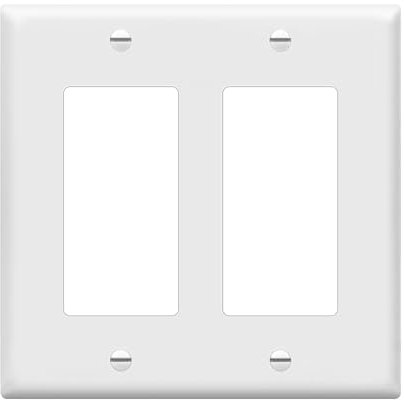 Enerlites Cubierta decoradora para enchufes de pared o cajas de luz, tamaño estándar, policarbonato irrompible