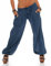 Malito - Damen Haremshose - Leichte Stoffhose aus Baumwolle - Bequeme Hippie Sommerhose für warme Tage - Aladinhose/Pumphose 3417 (Jeansblau)