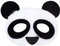 Boland 56721 - Maske Panda mit Plüsch, Gesichtsmaske, Tiermaske für JGA, Mottoparty und Karneval, Zubehör für Faschingskostüme, Tierkostüm