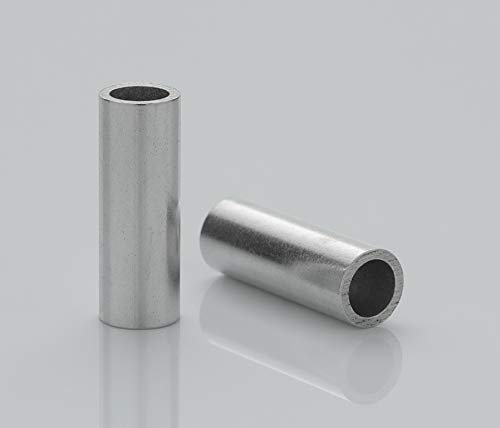 Aluminium Abstandshülsen, Distanzhülsen – ohne Innengewinde, M5 Schrauben beweglich durchsteckbar – 7 x 5 x 1 mm (Außen x Innen x Wandstärke) – 10 Stück, Länge 20 mm