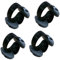 Coralpearl Desk Cable Drop Clips Non-Adhesive, Table Cord Stay Holder Weighted, Small Wire Management Clamp Removable, Silicone Tidy Organizer Keeper for Phone Computer Chargers (4 Black)