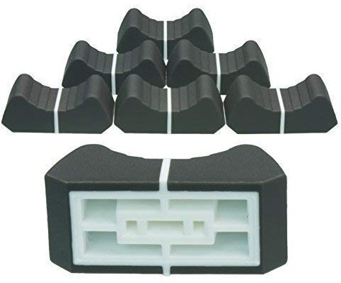 6 x Prof. Faderknopf GRAU Aufnahme 4 mm/Lever 6 Schiebeknopf Schiebepotentiometer Fadercaps Faderkappen Caps