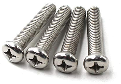 M2 x 20 Kreuzschlitz-Schrauben, 304 Edelstahl, metrische Maschinenschraube, Bolzen (100 Stück)