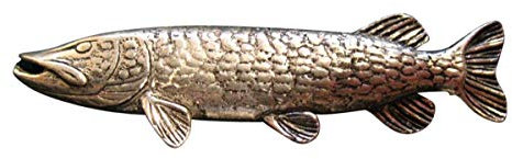 Ansteckpin Hecht | für den Hut oder das Revers | Perfekt zum Angler-Outfit | Anstecker Pin Button | Altsilber