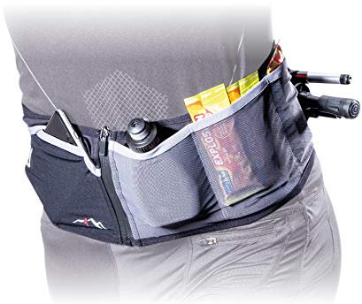 Nortec Trail Sensitive Made in Italy per Winter Running invernale su Ghiaccio e Neve, Cintura Elasticizzata per Corsa con Tasche, M