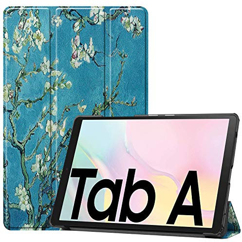 Case2go - Funda Compatible con Samsung Galaxy Tab A7 10.4 (2020) - Fundas para tabletas - Polipiel Caso - Flor Blanca