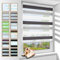 Zarnan Doppelrollo Klemmfix ohne Bohren Weiß-grau-anthrazit 45x150cm(Stoffbreite 41cm) Duo Rollo Blickdicht Zebrarollo Rollos für Fenster ohne Bohren für Wohnzimmer Küche Büro lichtdurchlässig