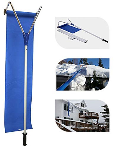 HENGGE Imparare Rastrello, Pala Tetto Rimozione della Neve, Macchina di Rimozione della Neve Telescopico, Staccabile Strumento di Rimozione della Neve del Tetto per La Rimozione della Neve in Inverno
