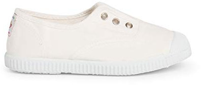 Pisamonas Zapatillas Lona Punta Goma Sin Cordones Talla 39 Color Blanco